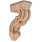  Traditional Corbel, 3-1/2''W x 8''D x 13''H, Available in Multiple Wood Species