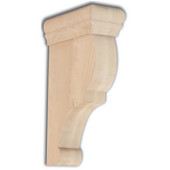  Shaped Bar Bracket, 2-7/8''W x 6-3/8''D x 10-3/4''H, Available in Multiple Wood Species