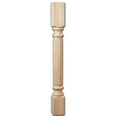  Maple Reeded Post in Multiple Finishes, 3-1/2''W x 3-1/2''D x 35-1/4''H