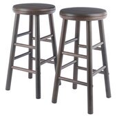  Shelby 2-Piece Swivel Seat Counter Height Stool Set, Oyster Gray, 13'' Diameter x 25-3/8'' H