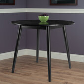  Moreno  Round Drop Leaf Dining Table, Black, 35-3/8'' Diameter x 28-7/8'' H