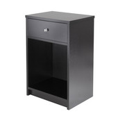  Squamish Accent table with 1 Drawer in Black, 15-3/4''W x 12-1/2''D x 23-13/16''H
