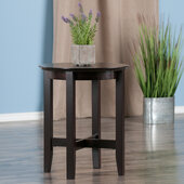 Toby Round Accent End Table, Espresso, 18'' Diameter x 22'' H