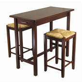  Kitchen Island Set w/ 2 Rush Stools