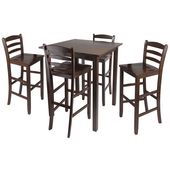  Parkland 5-Pc. Set, Includes High Table and 4- 29'' Ladder Back Stools