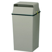  Classic Security Receptacle with Lock and Keys, Slate, 36 Gallons, 19''W x 19''D x 38''H