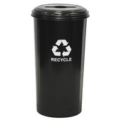  Geo Cube Recycling Receptacle, Combination Opening, 20 gallon, 16'' W x 16'' D x 30'' H, Black
