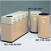  #WT-11R-481631-DC38, Fiberglass Combinations Recycling Container,48Inwx 16Indx 31Inh, Made To Order, Beige