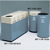  #WT-11R-481631-PD38, Fiberglass Combinations Recycling Container,48Inwx 16Indx 31Inh, Made To Order, Blue