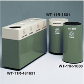  #WT-11R-481631-PD31, Fiberglass Combinations Recycling Container,48Inwx 16Indx 31Inh, Made To Order, Russian Sky