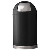  Dome top, black, with galvanized liner, 15''Dia x 29''H