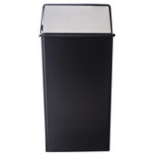  Monarch Waste Watchers Metal Trash Can with Chrome Door, 36 gallon