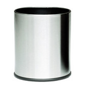  Stainless Steel Monarch Series Metal Wastebasket, 4 gallons